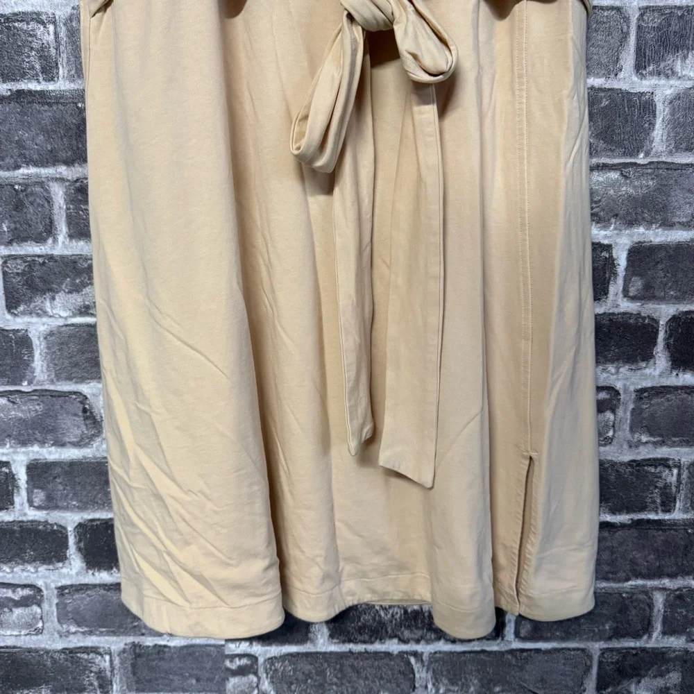 LULULEMON Cotton Wrap-Front T-Shirt Dress yellow